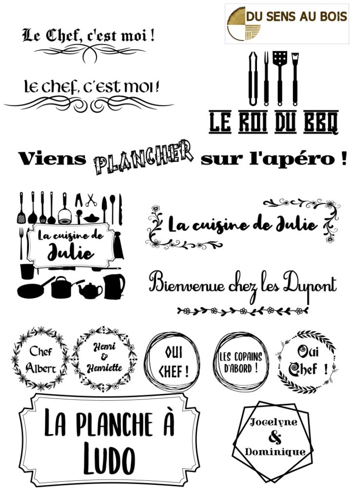 Planche à Découper En Bois Personnalisée : Gravure Laser